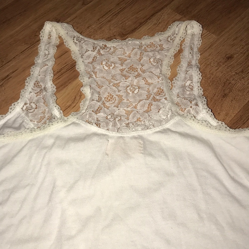 White Lace Hollister Tank Top - Picture 3 of 3